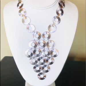 Unique Vintage Vendome Silver Statement Necklace